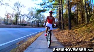 Twinkstudios 4k Msnovember Thick Ass Prone Bone Ass Up After Bike Ride Up Skirt And Black Pussy Play On Hung