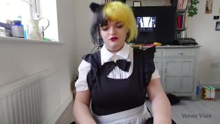 Dominatrix Cute Maid Gives A Messy Blowjob And Swallows Plump