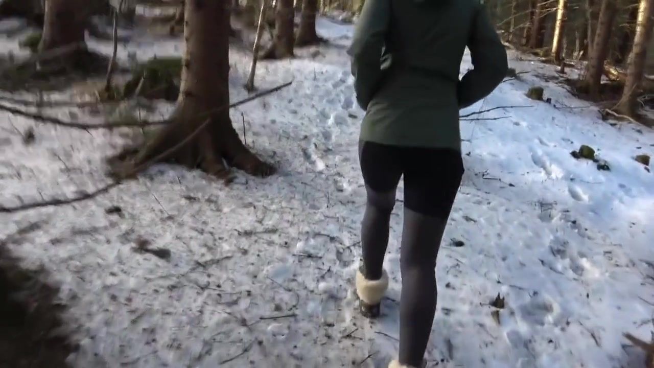 Cumshots Risky Outdoor Sex In A Public Park Almost Caught Winter Edition Bubble Butt Fucked In Freezing Cold DancingBear