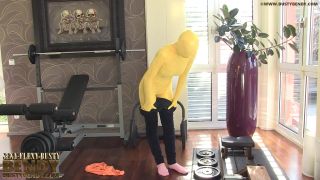 Escort Contortion Multi Layer Spandex Suit In Gym - Watch4Fetish Big breasts