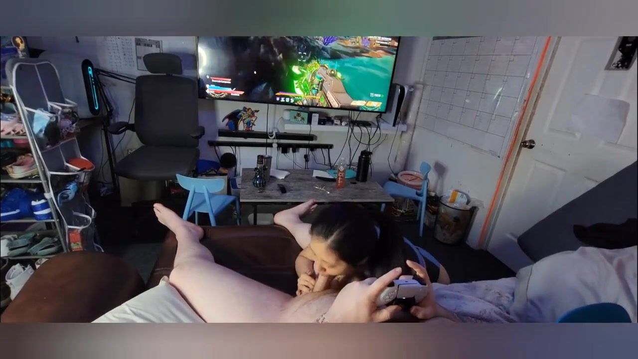 Free Fuck Asian Egirl Swallows My Load While I Game Funk - 1