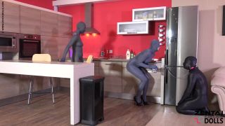 Camdolls Zentai Duo In The Kitchen - Watch4Fetish Rubbing