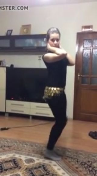 Top My cousin belly dance exercise with black leggings Threeway