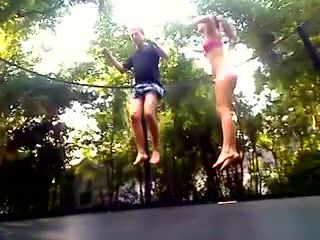 Woman Fucking Young couple fucks on a trampoline and that guy comes inside that guyr Dildo Fucking