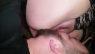 Play The cuckold eats his wife pussy after being fucked...