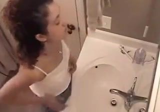 Soapy Masturbating with bathroom sink Bhabi