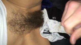 Office Cumming on milf gf dirty panties and hairy pussy Amatuer