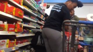 Old And Young Sexy ass grey leggings checkout line...