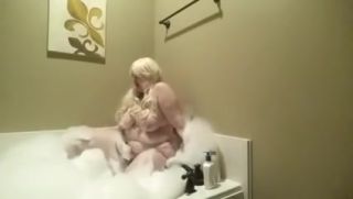 Inked Big blonde in a bath Erito