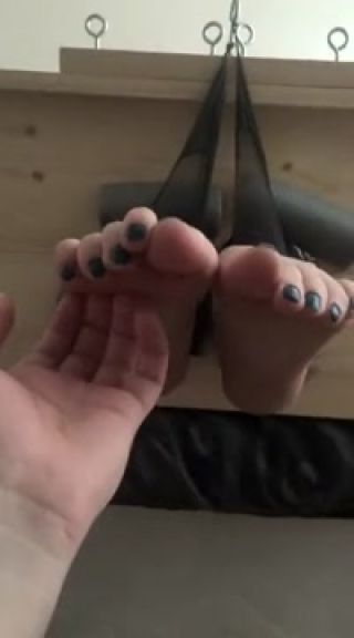 Tiny Girl Wrapped, vibrated, stocked as her soles are lightly tickled through orgasms Amateur Sex