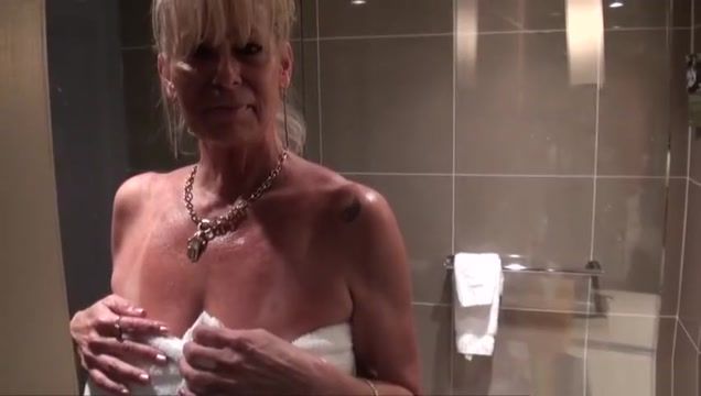 Gay Skinny Busty cougar gets fucked in the shower Ball Busting - 1