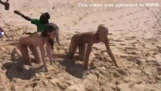Stepsister Teen on Naked Beach exib and let the Black Touch...