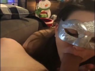 Egbo Real Married Milf (Olive) in mask sucks Cock. She loves the taste of cum! Pussysex