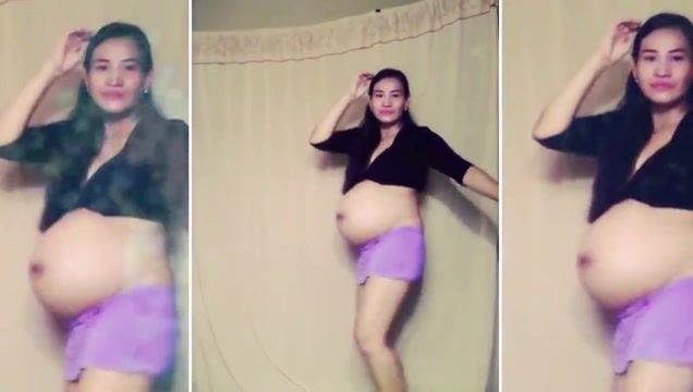 Mamadas Dancing and Teasing Pregnant Babe Gay Cumshots