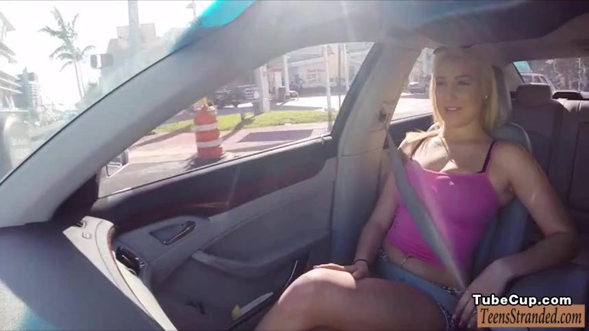 VoyeurHit Hitchhiker Destiny fucked inside the car by pervert stranger PerfectGirls - 1
