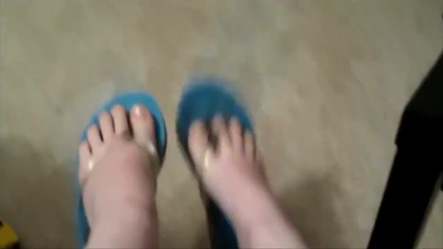 Badoo Girl Showing off Her Flip Flops remixed Fucking