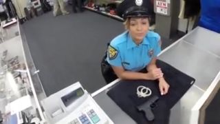 TurboBit Lady Police Officer Sells Herself In The Pawnshop Naked