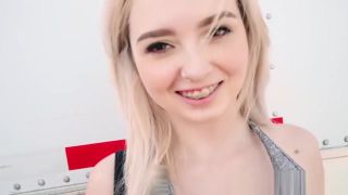 Closeup Blonde teen Lexi Lore gets a free ride and fat...