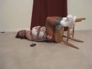 Macho Hotters girl tape tied to chair ILikeTubes
