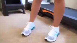 Cum In Mouth Foot Worship POV at the Gym Freckles