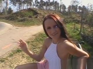 American Brunette Public Finger Fucking And Blowjob Outdoors Solo