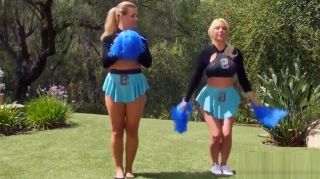 Butthole Busty cheerleader strips for 69 on the couch Oldyoung