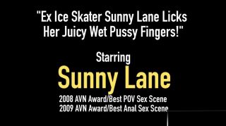 Sub Ex Ice Skater Sunny Lane Licks Her Juicy Wet Pussy Fingers! Interracial