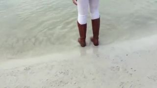 Horny Walking in the lake with white jeans #11 Shemale