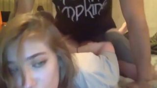 Best Blowjob sexy college babe having fun with her new...