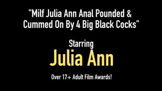 XTube Milf Julia Ann Anal Pounded & Cummed On By 4 Big Black Cocks Young
