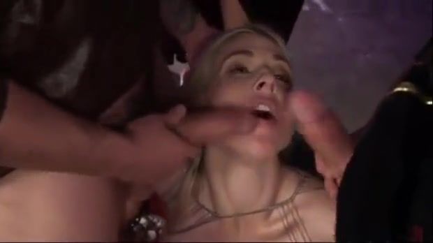 Gayhardcore Hot Blonde In Double Penetration Gangbang Dress