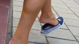 Enema sexy feet in dangling sneakers Sis