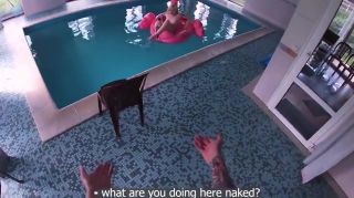 Cougar Unknown Artist 61 - Tattooed Swimmer In The Pool Rubs Russian Girlfriends Pussy With Hot Girl